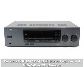Kenwood KRAR AM or FM Stereo Receiver and RCA Disc CD Changer second image