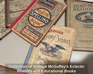 Collection of Vintage McGuffeys Eclectic Readers and Educational Books