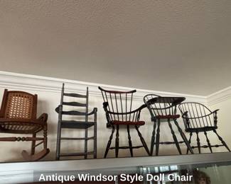 Antique Windsor Style Doll Chair second image