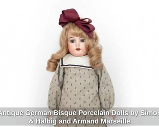 Antique German Bisque Porcelain Dolls by Simon  Halbig and Armand Marseille second image