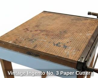 Vintage Ingento No. Paper Cutter