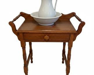 Victorian Washstand with Pitcher and Bowl