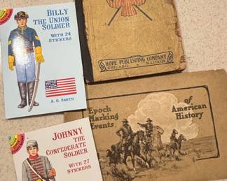 American School Songs and Civil War Sticker Books