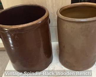 Vintage SpindleBack Wooden Bench third image
