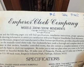 Emperor Clock Company Grandfather Clock fourth image