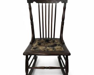 Victorian Carved Walnut Pressed Back Side Chair