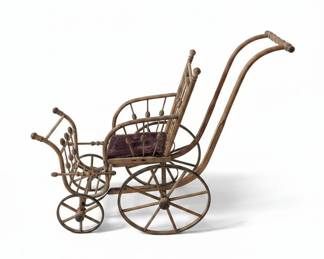 Antique Bentwood Doll Carriage or Stroller