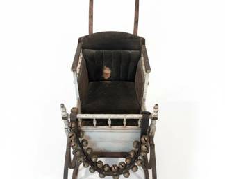 Antique Sleigh Baby Carriage or Doll Stroller