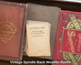 Vintage SpindleBack Wooden Bench fourth image