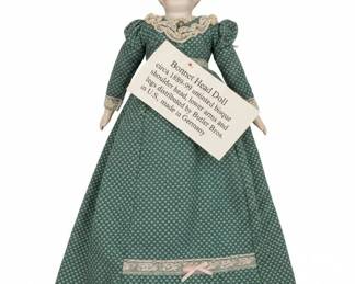 Antique German Bisque Shoulder Head Doll