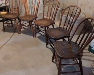 Set of Vintage Windsor Style Kitchen Chairs