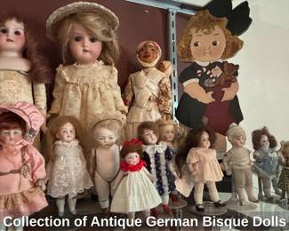 Collection of Antique German Bisque Dolls