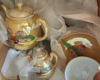 Vintage Japanese Lusterware Miniature Tea Set