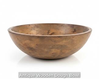 Antique Wooden Dough Bowl second image