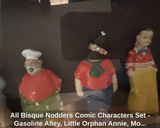 All Bisque Nodders Comic Characters Set  Gasoline Alley, Little Orphan Annie, Moon Mullins, Our Gang, etc. fourth image