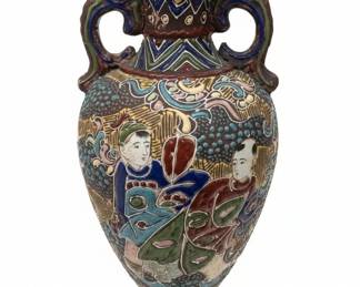 Satsuma Moriage Ewer Vase