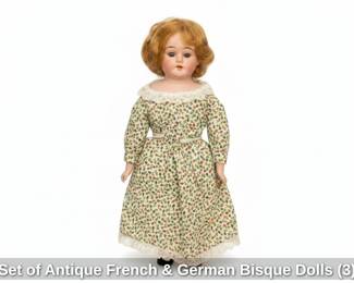 Set of Antique French  German Bisque Dolls  second image