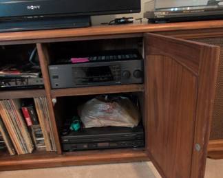 Vintage RCA Victor Stereo Console with Turntable and Receiver second image
