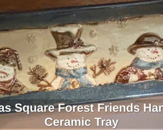St. Nicholas Square Forest Friends HandPainted Ceramic Tray