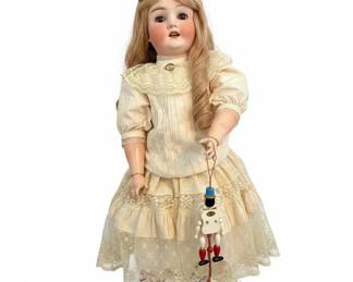 26" Antique German "Special Key & Hahn" Bisque Child Doll by Simon  Halbig