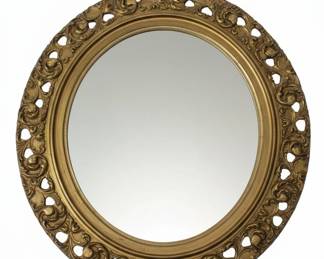 Ornate Oval Giltwood Mirror