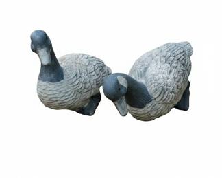 Pair of Ceramic Garden Geese
