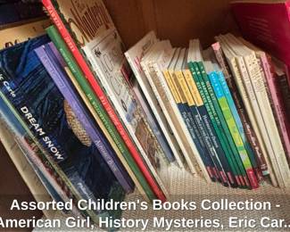 Assorted Childrens Books Collection  American Girl, History Mysteries, Eric Carle, and Puzzle Books