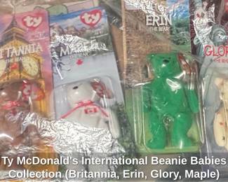 Ty McDonalds International Beanie Babies Collection Britannia, Erin, Glory, Maple