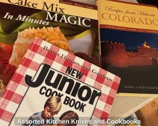 Assorted Kitchen Knives and Cookbooks second image