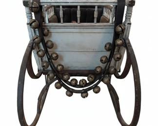 Antique Sleigh Baby Carriage or Doll Stroller second image