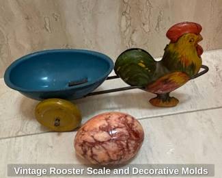 Vintage Rooster Scale and Decorative Molds