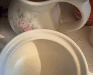 Pfaltzgraff Tea Rose Pitcher and Sugar Bowl Set