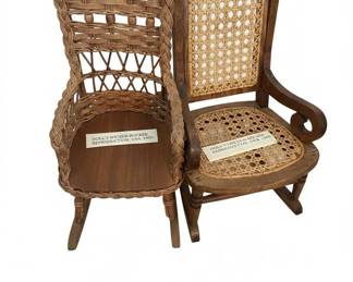 Dolls Wicker Rocker and Dolls Lincoln Rocker Reproduction