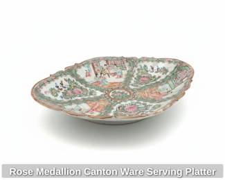 Rose Medallion Canton Ware Serving Platter