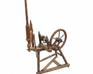 Antique Castle Style Upright Spinning Wheel