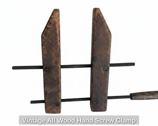 Vintage All Wood Hand Screw Clamp