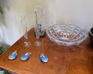 Etched Glassware & Makasi Bowl 