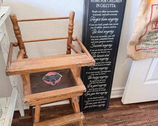 Antique highchair