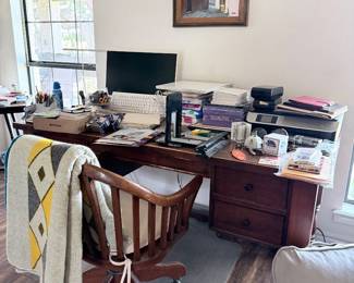 Office supplies and desk