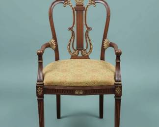 Jonathan Charles Buckingham NeoClassical Lyre Back Armchair second image