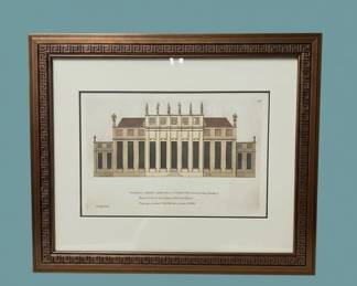 Architectural Etching of Cholmondeley Hall by Colen Campbell second image