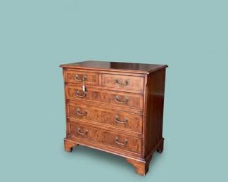 Burl Wood Georgian Style Chest of Drawers second image