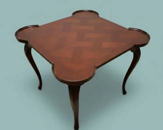 French Provincial Marquetry Game Table second image