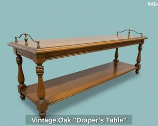 Vintage Oak Drapers Table second image