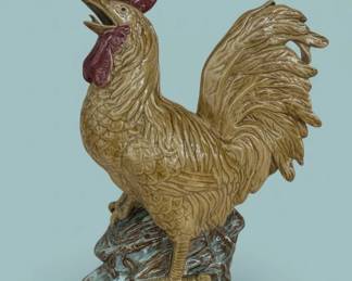 Bordallo Pinheiro Majolica Rooster Figurine second image