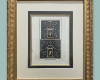 Pietro Campana  Ancient Roman Fresco Herculaneum  Etching second image