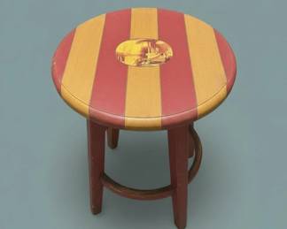 Victorian Style Gilt Stenciled Stool Table second image