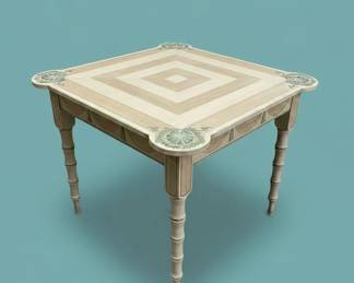 Neoclassical Marquetry Game Table second image