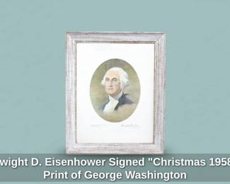 Dwight D. Eisenhower Signed Christmas Print of George Washington second image