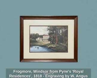 Frogmore, Windsor from Pynes Royal Residences,  Engraving by W. Angus second image